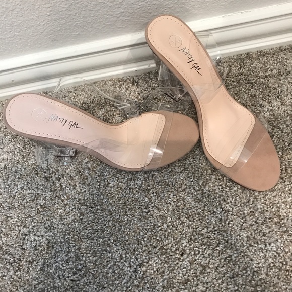 Nude Clear Block Heel - Picture 3 of 6